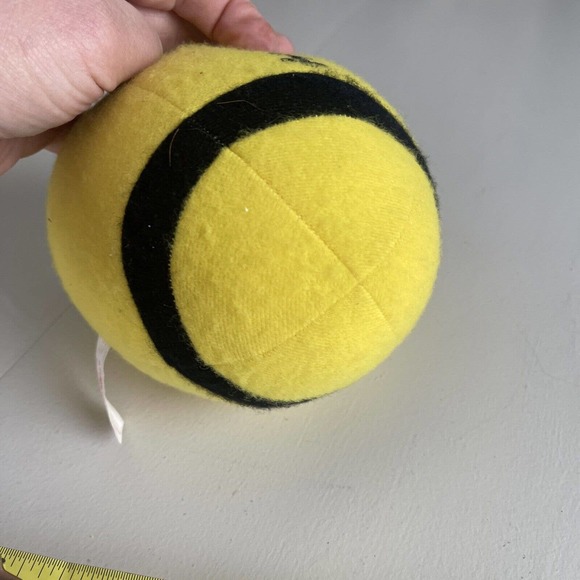 Vtg 1993 Surehands Yellow Plush Football Black Gloves Frankitoys Hook Loop Patch - Picture 7 of 12